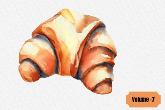 Download Watercolor Croissant Clipart, PNG - Croissant clipart Collection