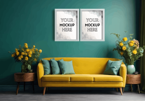 Download Two Wall Artwork Mockup - Artwork mockup Collection
