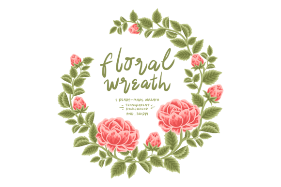 Download Beautiful Vintage Rose Flower Wreath PNG - Premium Resources