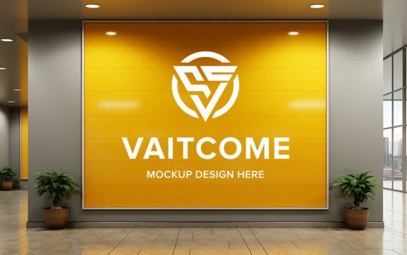 Download Realistic White Indoors Logo Mockup - Indoor Collection