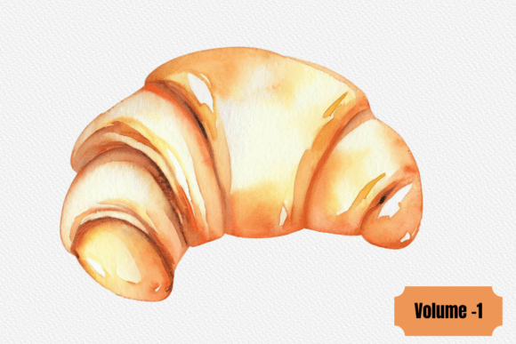 Download Watercolor Croissant Clipart Sublimation - Premium Resources