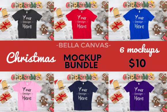 Download T-shirt Mockups, Christmas Bundle - Mockups Collection