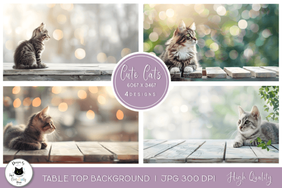 Download Cat Table Top Backgrounds | Pet Mockups - Mockups Collection