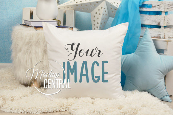 Download Children's Baby Mockup Pillow in Bedroom - Children Collection