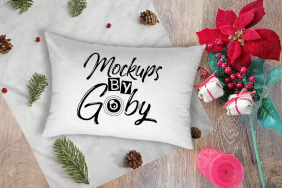 Download White Pillow Mockups, Christmas Design - Mockups Collection