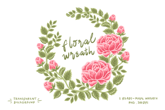 Download Beautiful Vintage Rose Flower Wreath PNG - Premium Resources